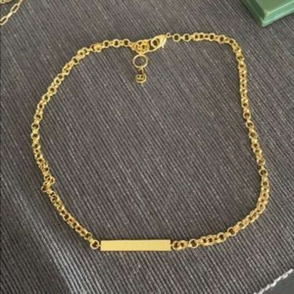 Brand NWT Gorjana Lou Tag Necklace